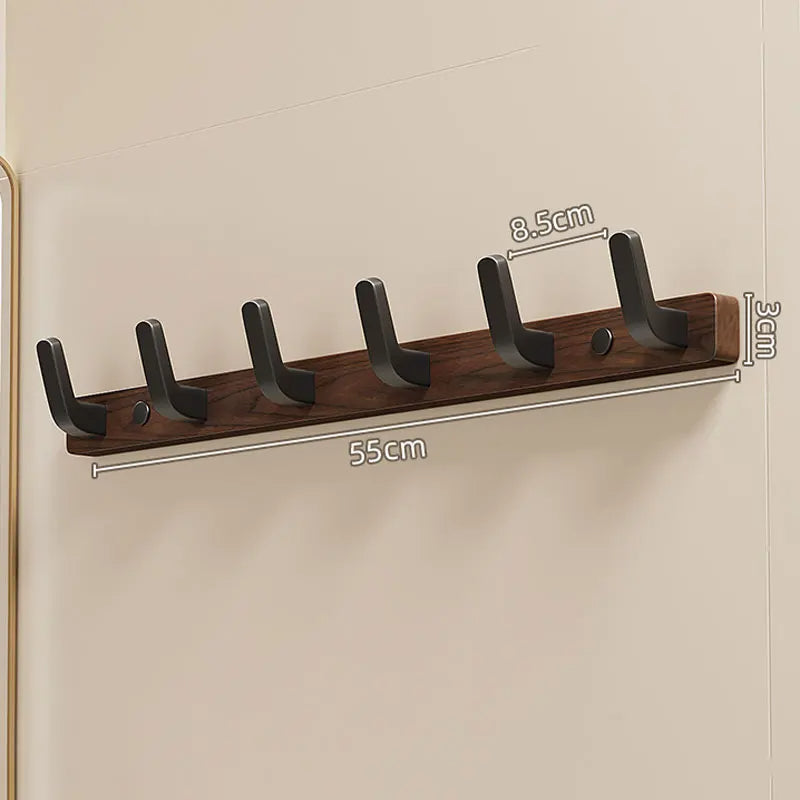 Minimalist Wall-Mounted Coat Hook with Wood & Metal Coat - product detail 6
