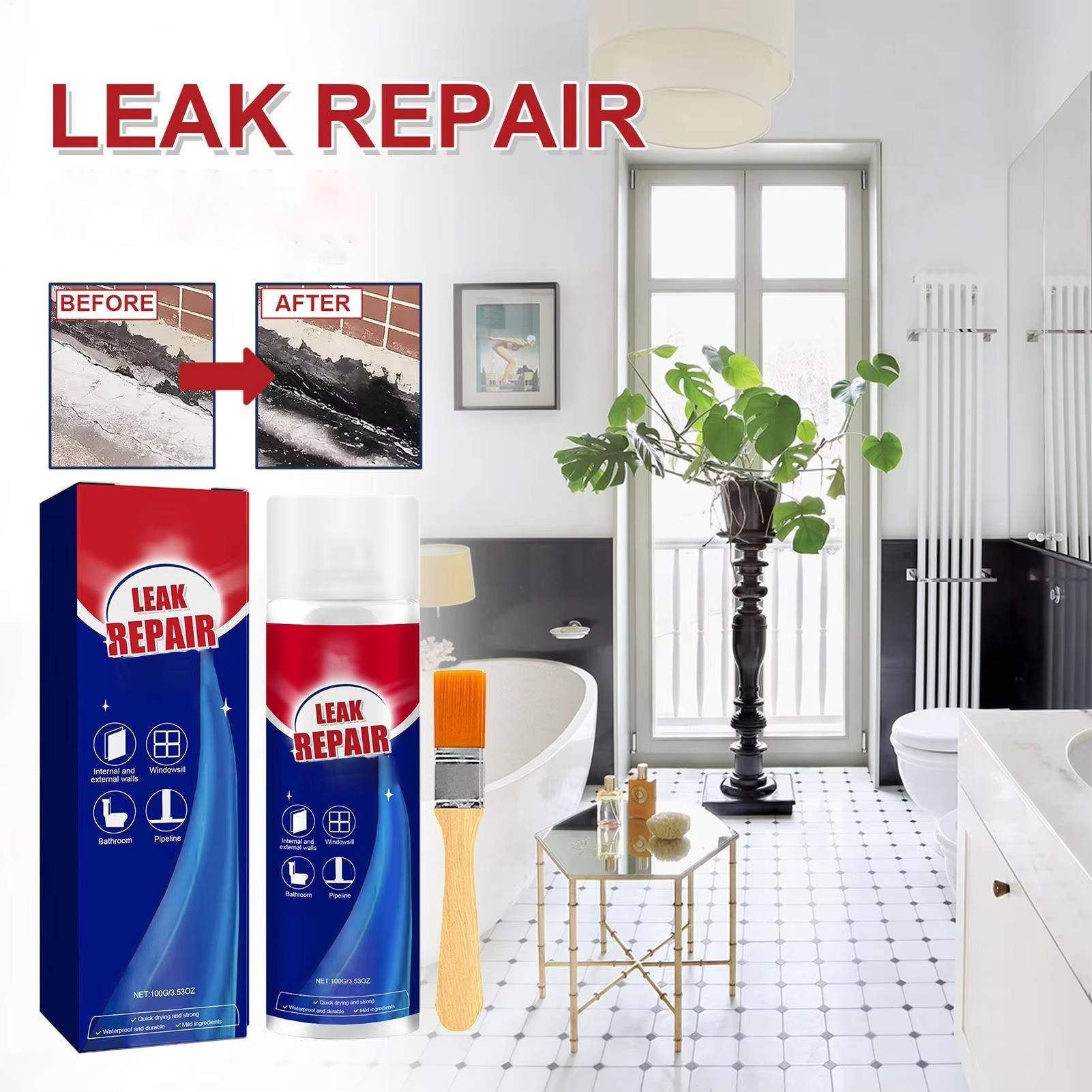 2 Set Leak Repair Waterproof Sealant Spray All Purpose - product detail 3