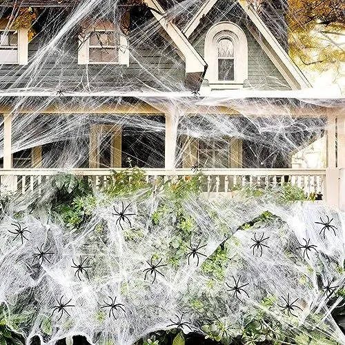 200 Sqft Spider Webs Halloween Door Decorations With Fake - product detail 3
