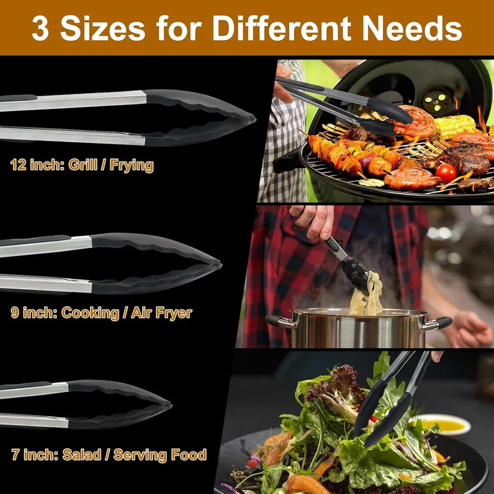 Silicone Kitchen Tongs (3-piece Set) - product image 5