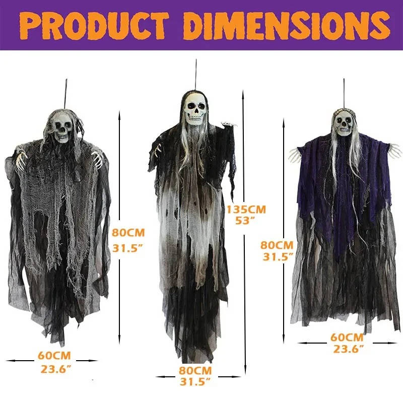 Scary Realistic Halloween Hanging Decorations Outdoor - product detail 7