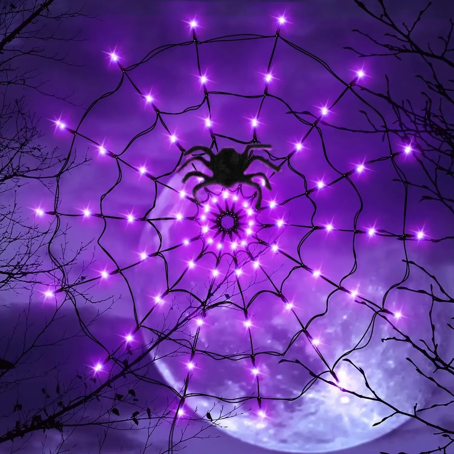 Halloween Spider Web Lights Outdoor - product detail 4