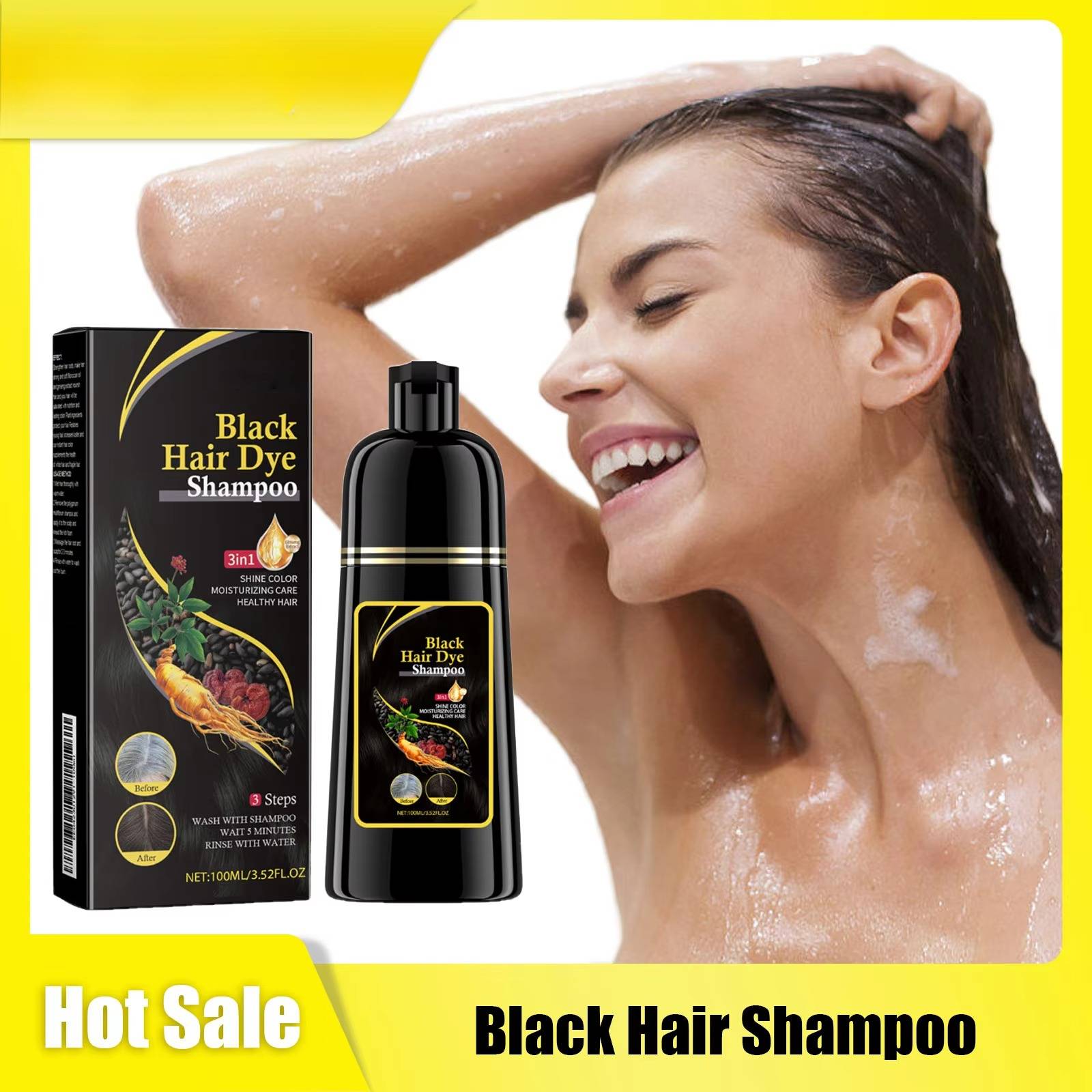 Black Hair Shampoo Dye - product detail 3