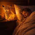 Highland Cow Resin Night Light – Warm Amber Glow & Decorative Lamp