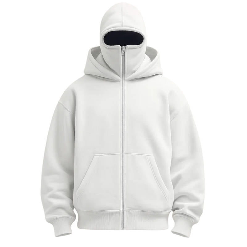 Unisex Full Zip Balaclava Hoodie - product detail 4