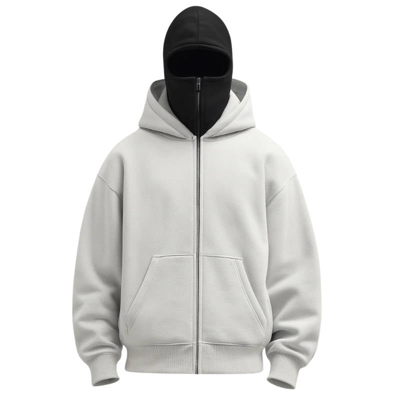 Unisex Full Zip Balaclava Hoodie - product detail 9
