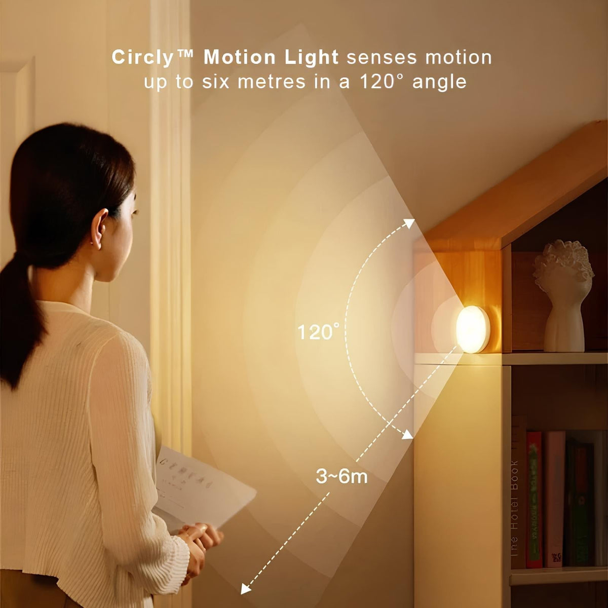 Luz de Iluminación Interior Compacta con Detección Automática de Movimiento