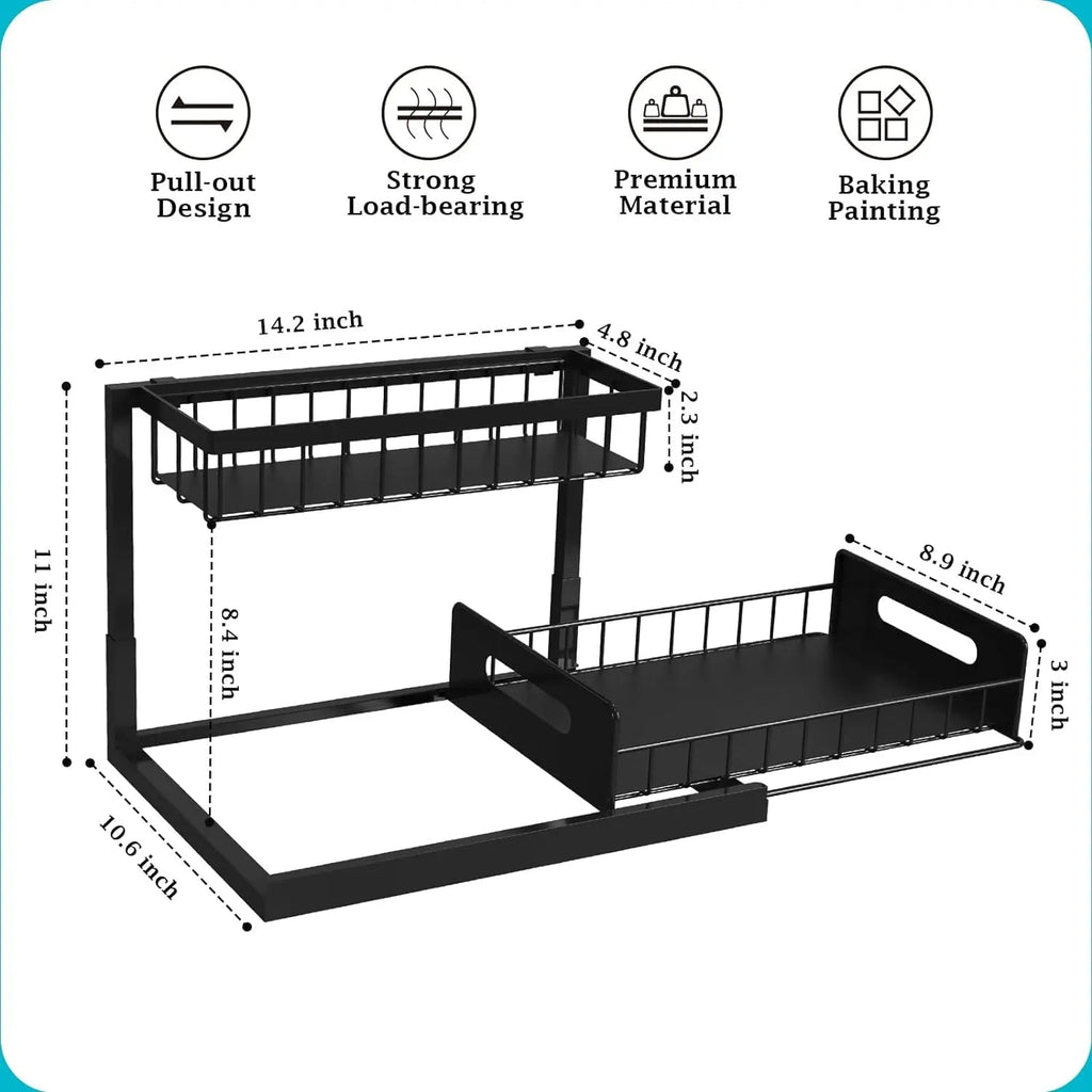 2 Tier Slide Out Under Sink Organizer - product image 5