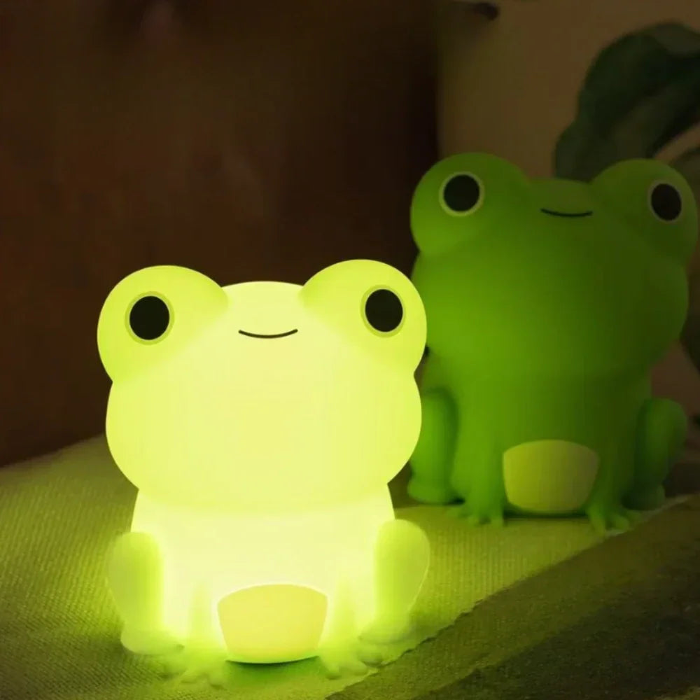 Lámpara de noche adorable con control táctil recargable para mesita de noche