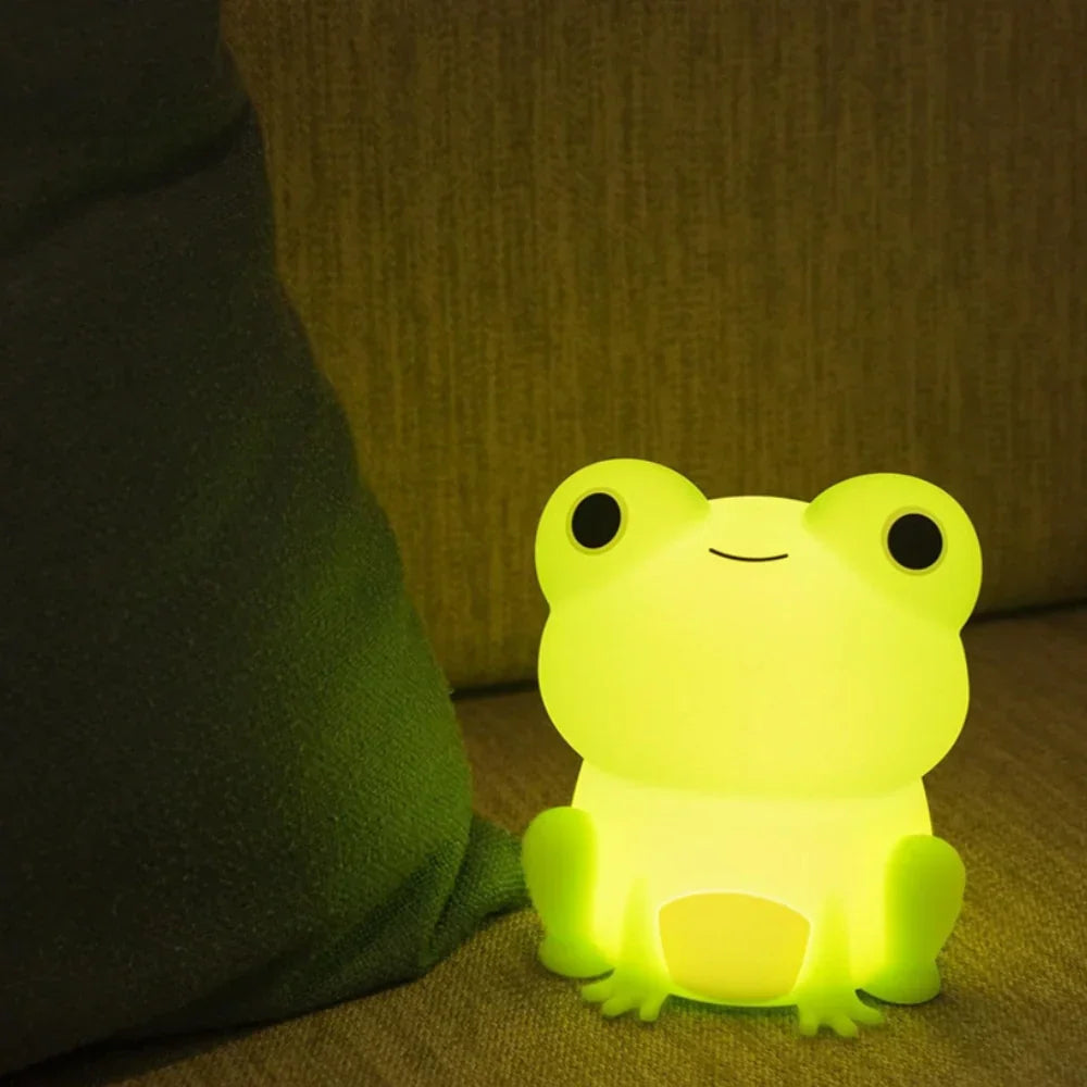 Lámpara de noche adorable con control táctil recargable para mesita de noche