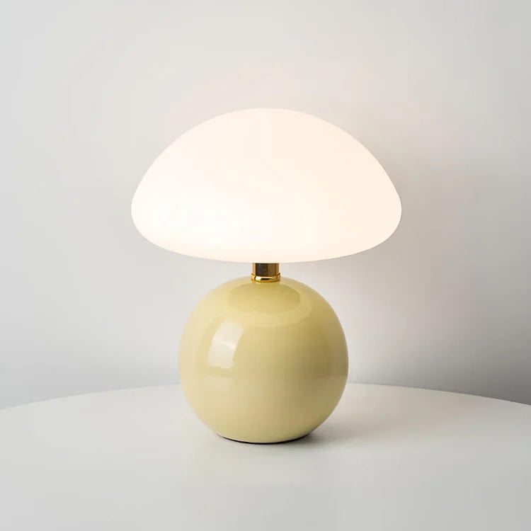 Lámpara de noche retro con forma de hongo, iluminación de mesa inspirada en Bauhaus