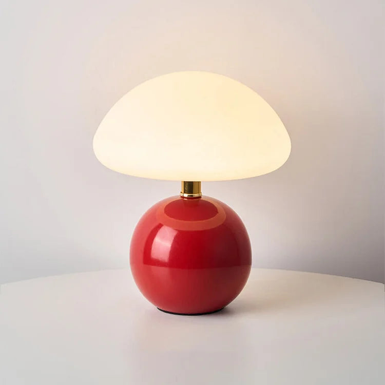 Lámpara de noche retro con forma de hongo, iluminación de mesa inspirada en Bauhaus