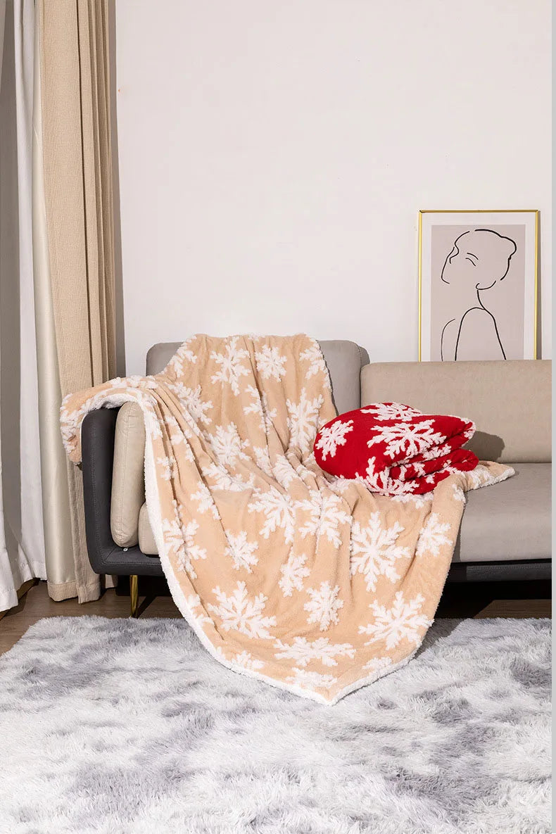 NOMOVA Christmas Wool Blanket Throw for Sofa and Bed