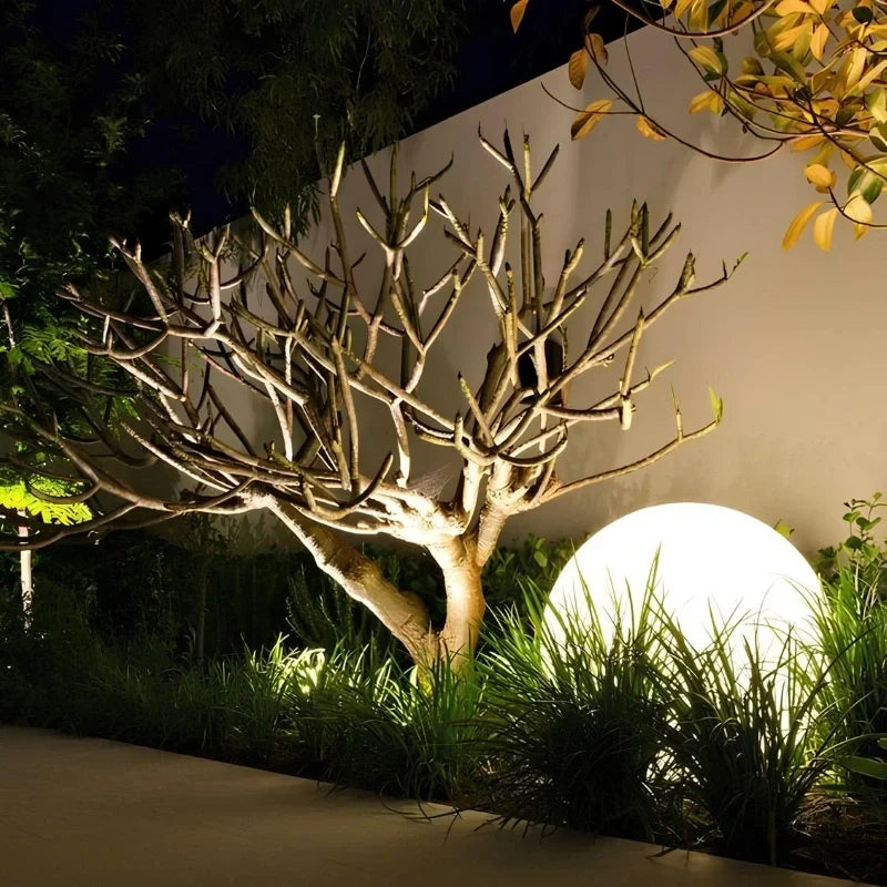 Luz de jardín esférica LED con cambio de color