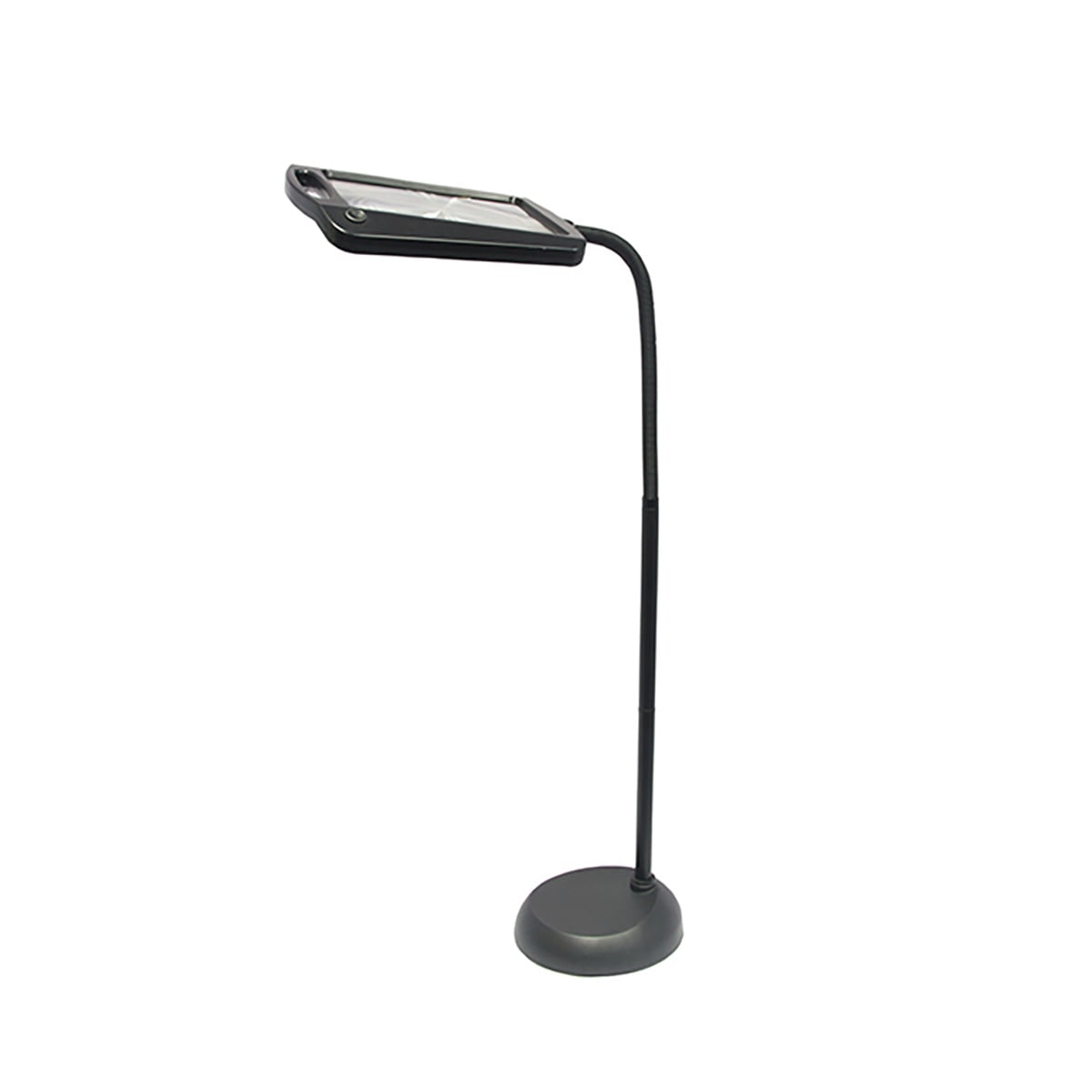 Lámpara de pie LED con lupa, cuello de cisne ajustable para lectura