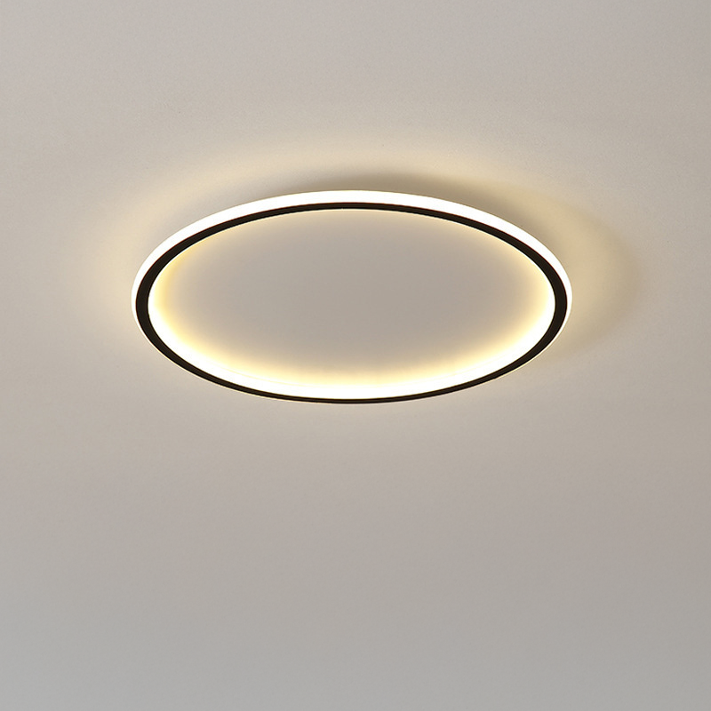 Lámpara de techo LED circular moderna de montaje al ras con intensidad regulable