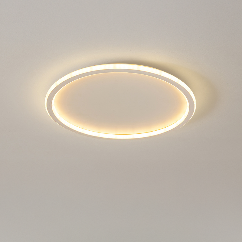 Lámpara de techo LED circular moderna de montaje al ras con intensidad regulable
