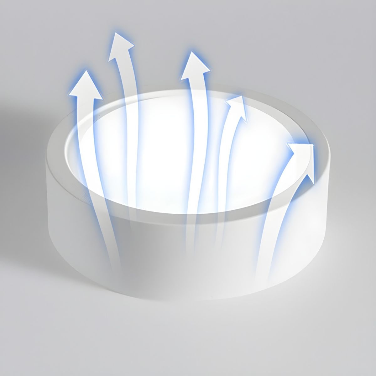 Lámpara LED de techo cilíndrica de montaje al ras con diseño moderno e iluminación energéticamente eficiente