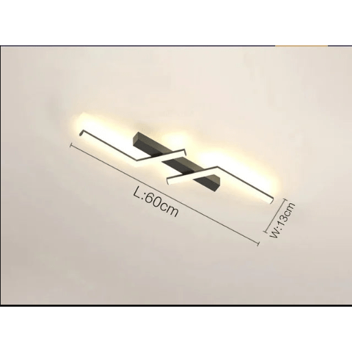 Lámpara de techo LED lineal de montaje al ras, con control remoto y diseño regulable.