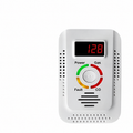Plug-in gas and CO detector on a white background