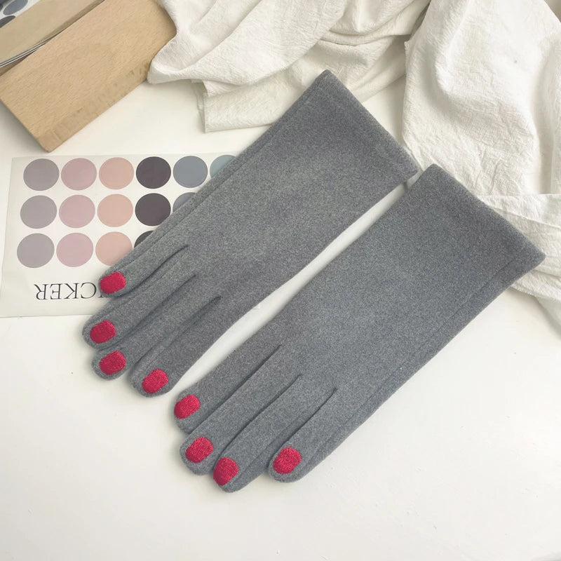 NOMOVA Touch Screen Winter Gloves with Nail Polish Design