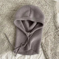 Knitted Hooded Balaclava Hat Neck Warmer - product detail 8