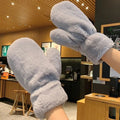 Fluffy Plush Mittens Winter Warm Gloves - product detail 6