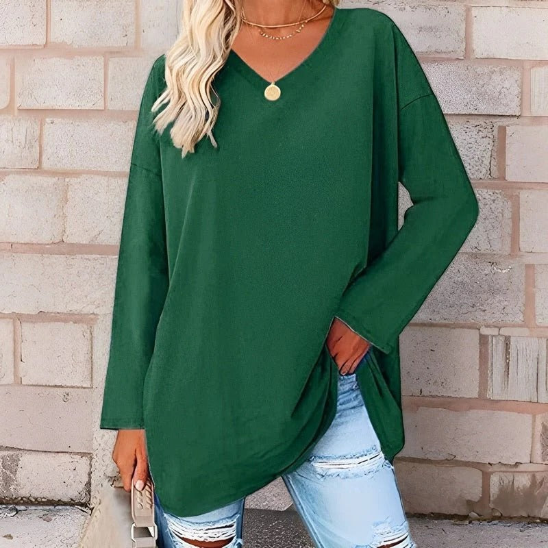 Your Trendy Long-Sleeved Shirt With V-Neck For Comfort - product image 4