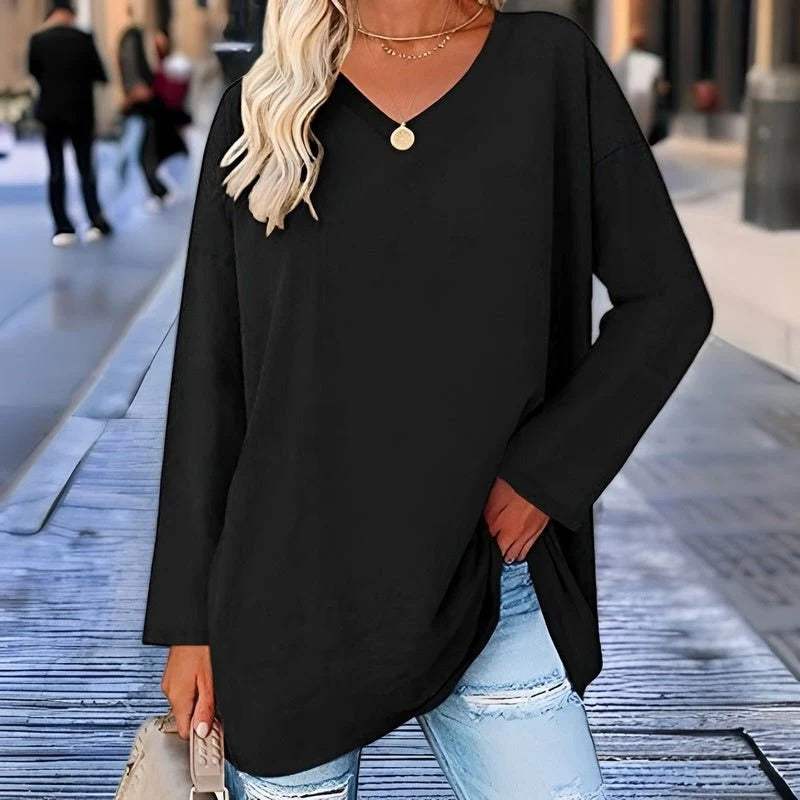 Your Trendy Long-Sleeved Shirt With V-Neck For Comfort - product image 9