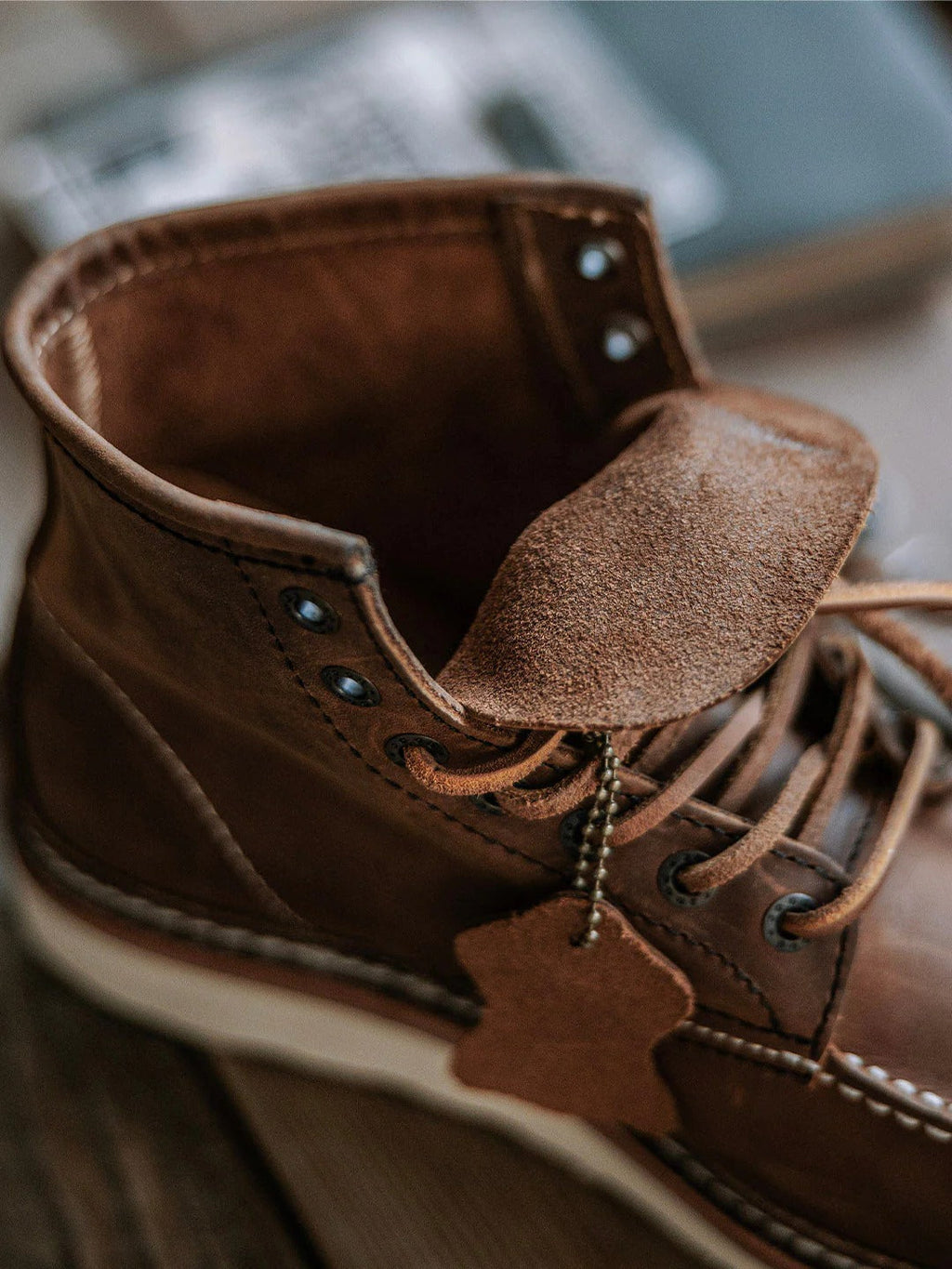 Men's Full Grain Leather Moccasin Toe Work Boots - product image 10
