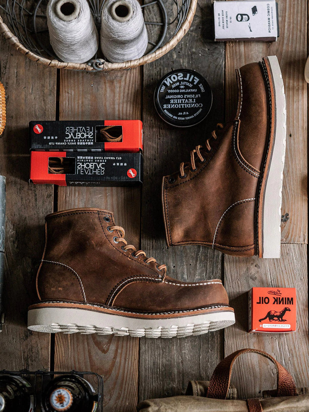 Men's Full Grain Leather Moccasin Toe Work Boots - product image 14