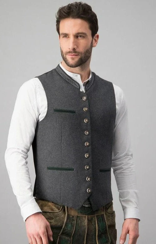 Elegant Men's Traditional Vest In Gray - product image 1