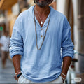 Men's Linen Shirt Popover - product image 1