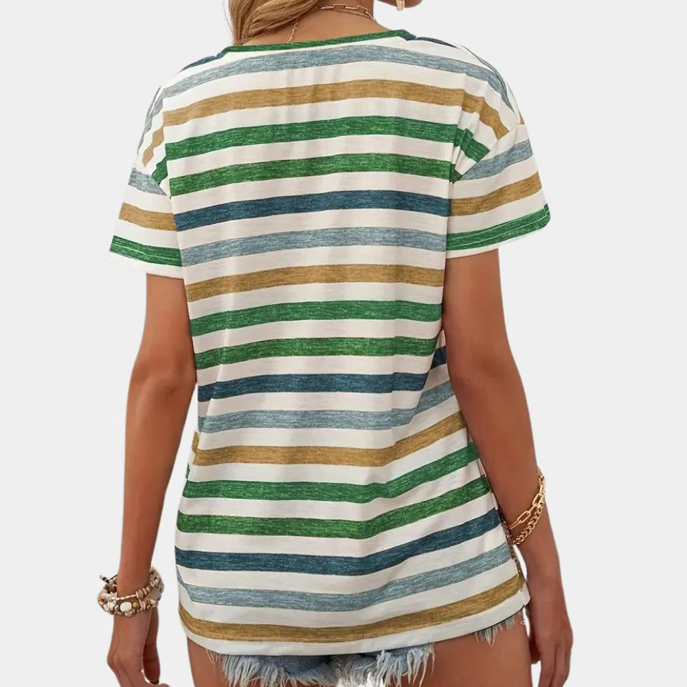 Casual Striped Women's T-shirt - product detail 3