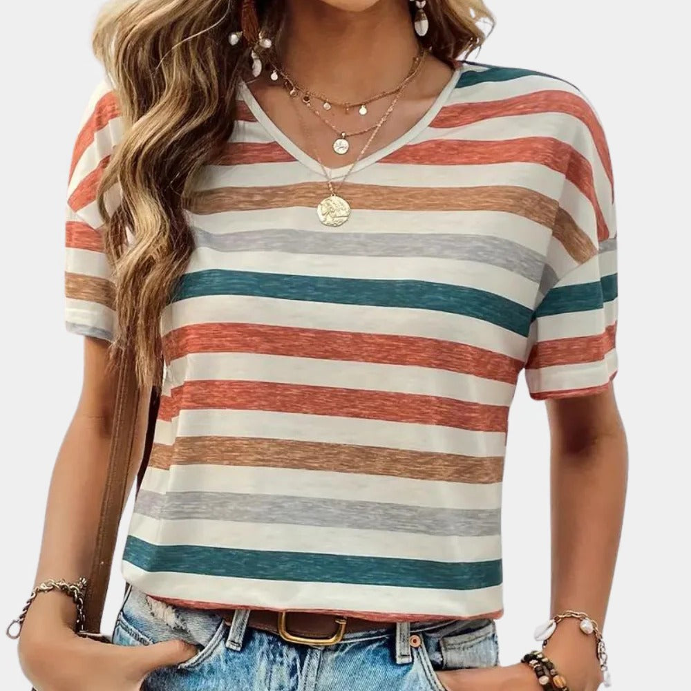 Casual Striped Women's T-shirt - product detail 4