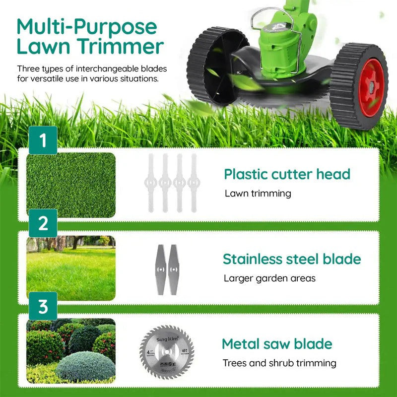 Powerful Electric Battery Operated Cordless Grass Trimmer - product detail 7