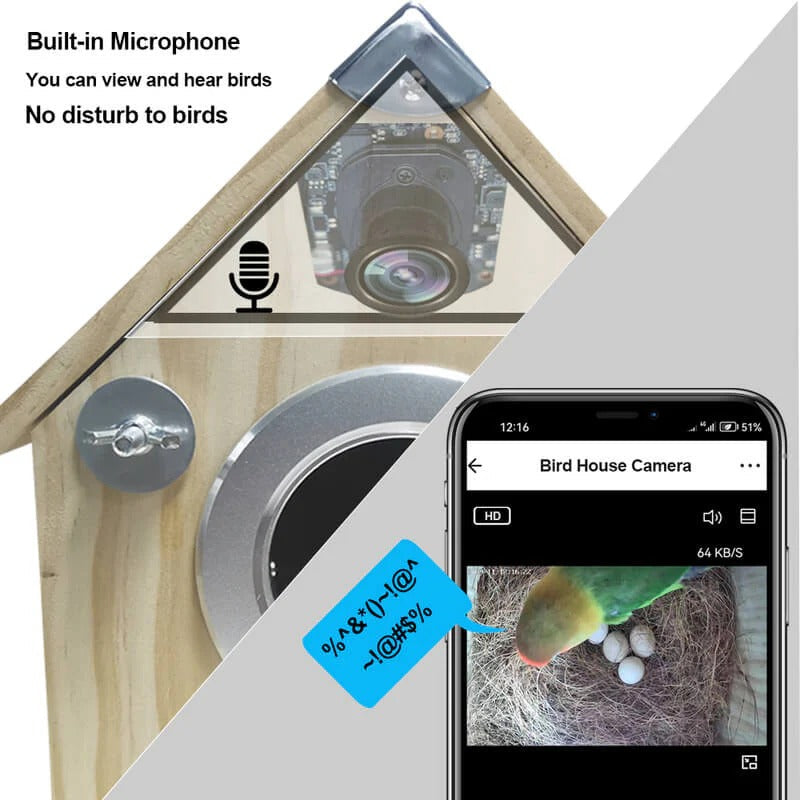 Bird Watching Nesting Feeder Nest Cam Box with Camera - product detail 3