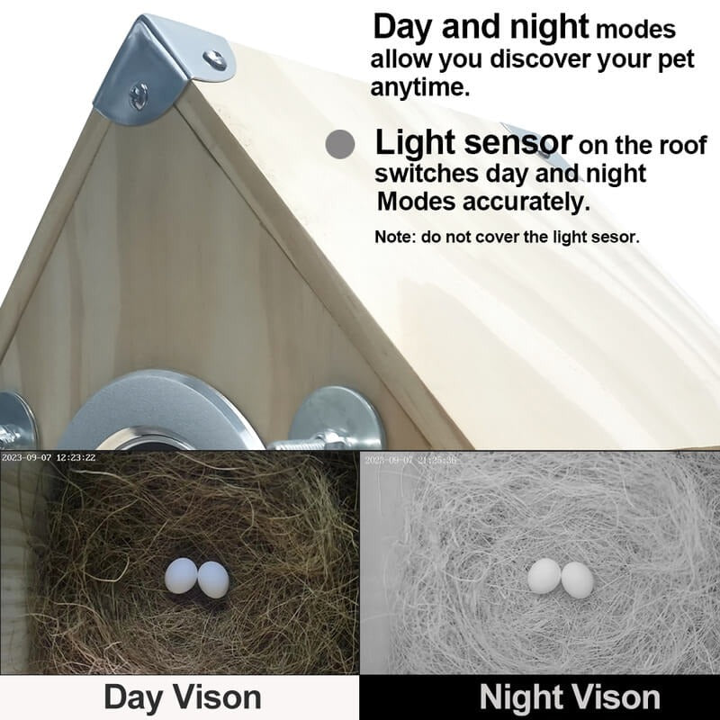 Bird Watching Nesting Feeder Nest Cam Box with Camera - product detail 4