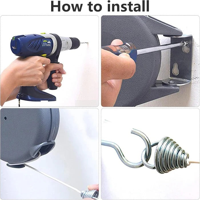 Retractable Washing Line with Swivel Wall Mount - product detail 5