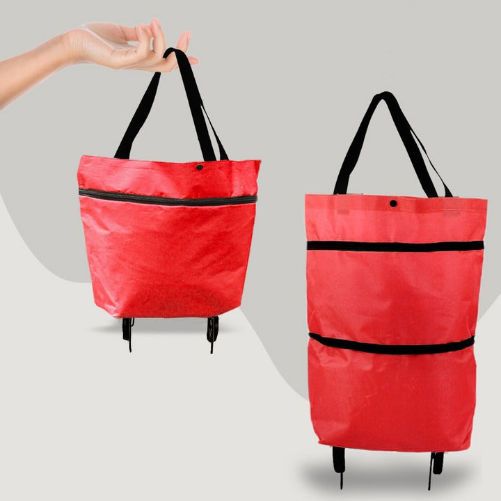 2-in-1 Foldable Shopping Bag with Wheels - product detail 4