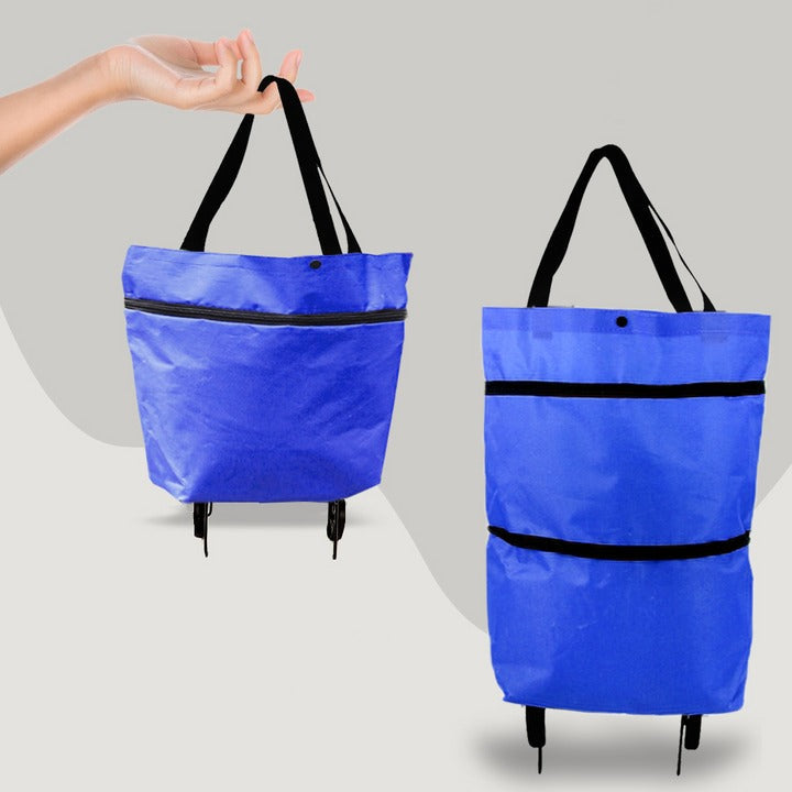 2-in-1 Foldable Shopping Bag with Wheels - product detail 3