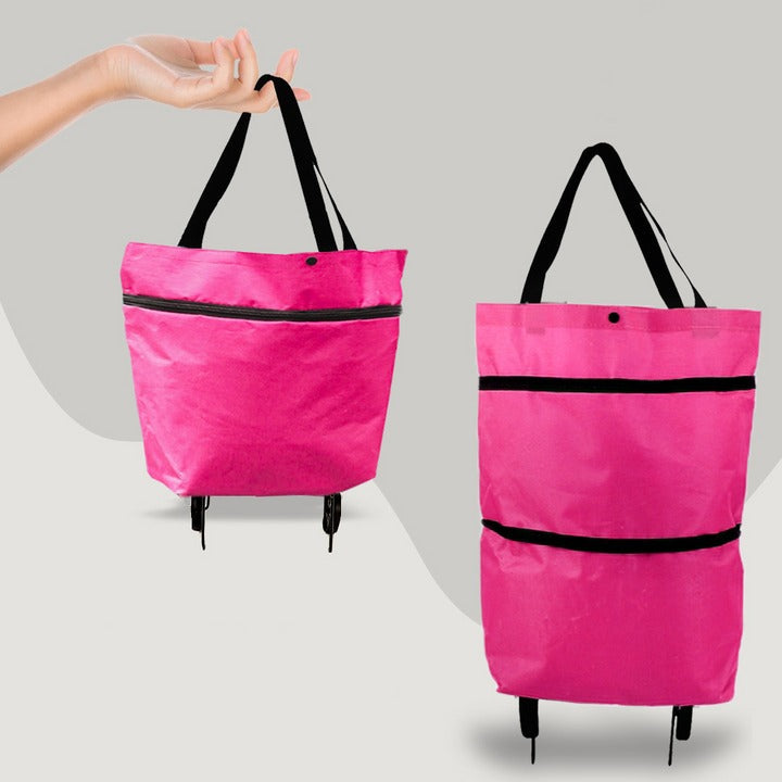 2-in-1 Foldable Shopping Bag with Wheels - product detail 5