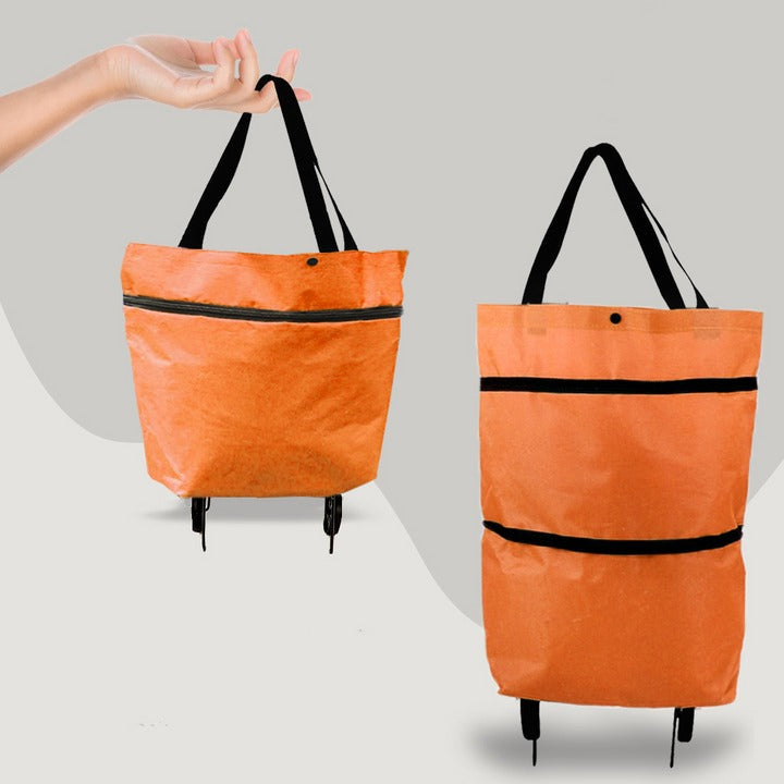 2-in-1 Foldable Shopping Bag with Wheels - product detail 6