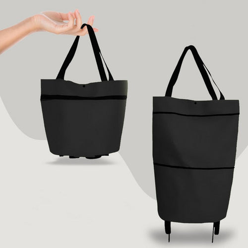 2-in-1 Foldable Shopping Bag with Wheels - product detail 2