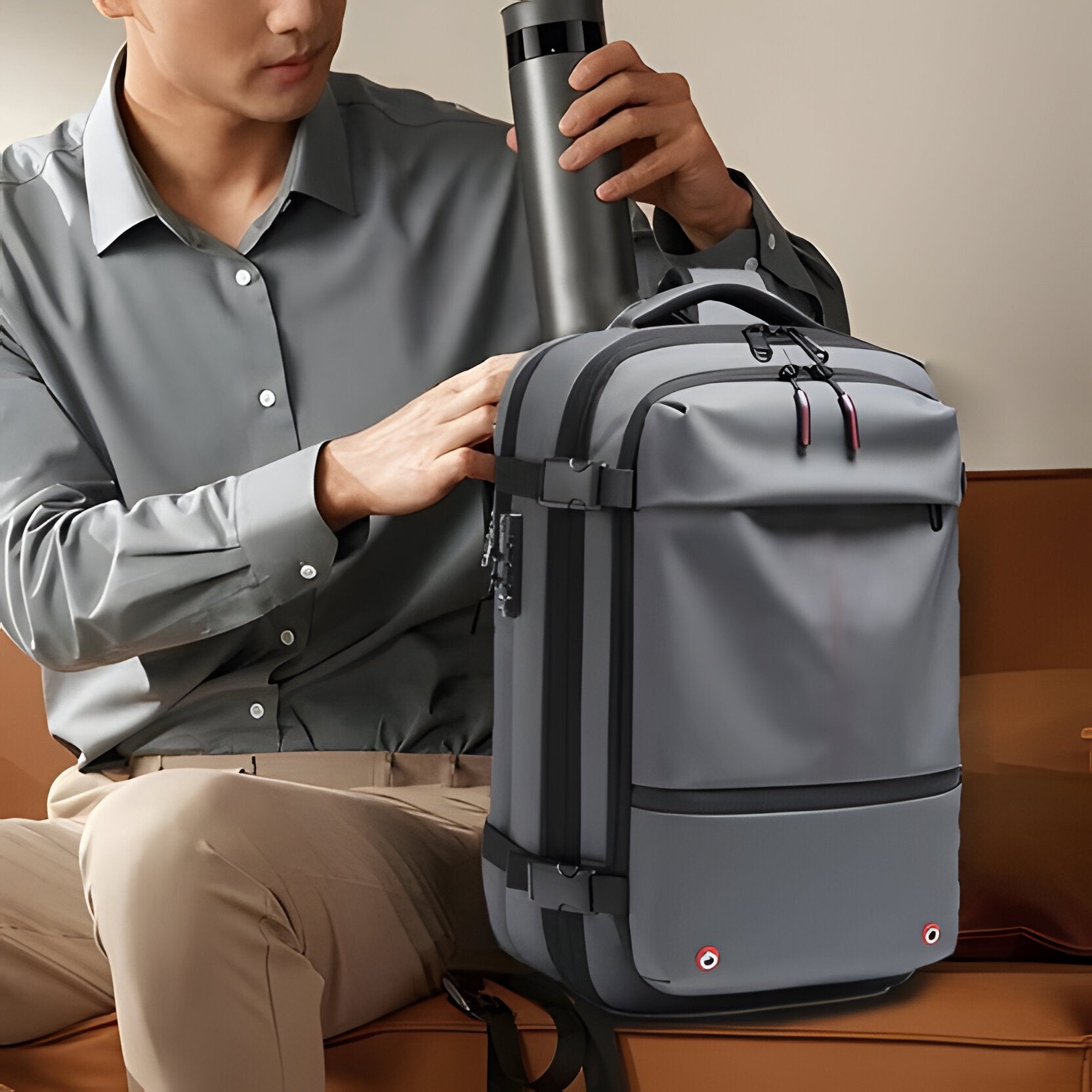 Structured Rucksack with Internal Compression System - product detail 17