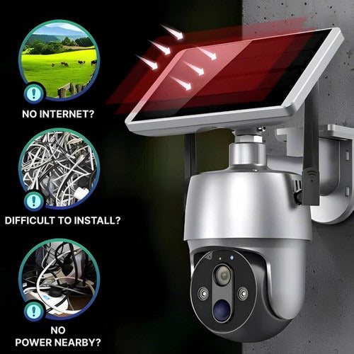Solar-Powered Outdoor Surveillance Camera - product detail 3