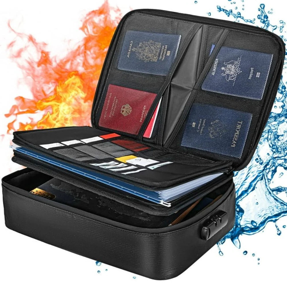 NOMOVA Waterproof Fireproof Document Cash Safe Bag