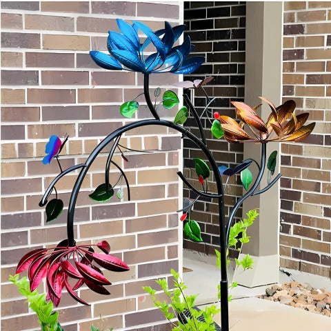 Vibrant Summer Flower Wind Spinner - product detail 2