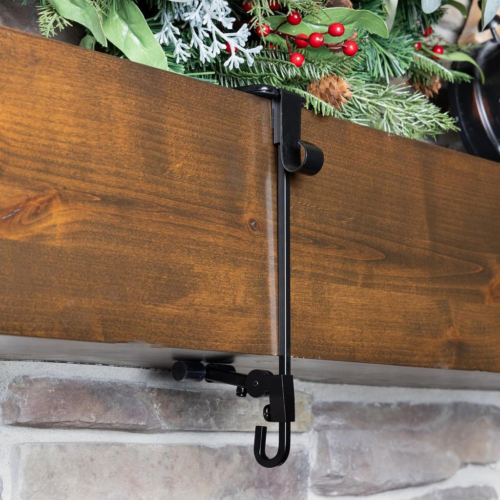 Adjustable Fireplace Stocking and Garland Hanger Set - product detail 6