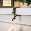 NOMOVA Adjustable Fireplace Stocking and Garland Hanger Set